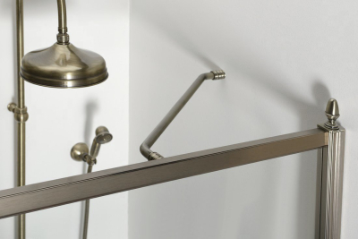 Gelco ANTIQUE sprchové dveře otočné, 900mm, levé, ČIRÉ sklo, bronz GQ1290LC