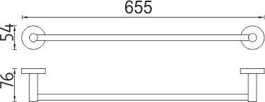 Nimco UNIX nerez Držák na ručníky, 66 cm UNM 13061-10