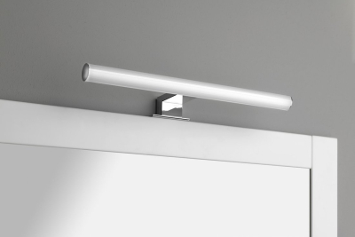 Aqualine KRONAS LED svítidlo, 6W, 230V, 400x40x100mm, IP44, plast, chrom KA400