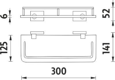 Nimco KEIRA Police s ohrádkou, 30 cm KE 22091AX-30-26