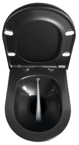 Sapho AVVA CLEANWASH závěsná WC mísa, s bidetovou sprškou, Rimless, 35, 5x53cm, černá mat 100312-110