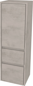 Mereo Opto koupelnová skříňka vysoká 125 cm, levé otevírání, Multidecor, Chromix stříbrný CN995LACST