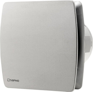 Sapho LEX koupelnový ventilátor axiální s časovačem, 15W, potrubí 100mm, nerez mat LX104