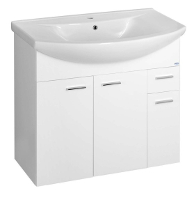 Aqualine ZOJA umyvadlová skříňka 82, 8x74x34, 3cm, bílá 51083A