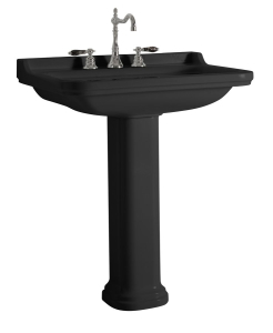 Kerasan WALDORF universální keramický sloup k umyvadlům 60, 80cm, černá mat 417031
