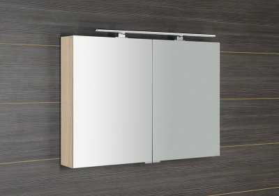 Sapho MIRRÓ galerka s LED osvětlením, 100x70x16cm, jilm bardini MC100-0013