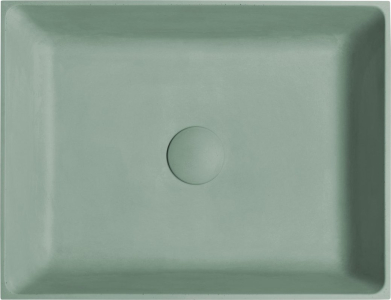 Sapho FORMIGO betonové umyvadlo na desku, 47, 5x36, 5cm, zelená mat FG123