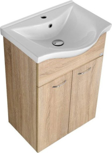 Aqualine KERAMIA FRESH umyvadlová skříňka 51, 1x74x34cm, dub platin 50058