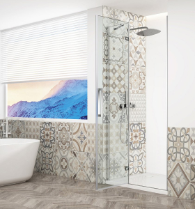 Gelco TRINITY CHROME sprchové dveře do niky 800mm, čiré sklo, levé GT1280CL-CH