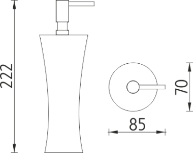 Nimco ATRI Dávkovač tekutého mýdla, pumpička plast AT 5031-60