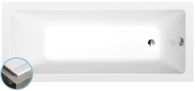 Polysan NOEMI SLIM obdélníková vana 160x70x39cm, bílá 71707S