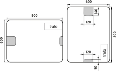 Nimco OBDELNÍKOVÁ - OBLÉ ROHY LED zrcadlo 600x800 ZP 21002