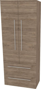 Mereo Bino, koupelnová skříňka vysoká 163 cm, dvojitá, Multidecor, Dark Rockford Hic CN699DRH1