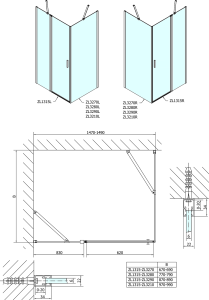 Polysan ZOOM obdélníkový sprchový kout 1500x1000mm L/P varianta ZL1315ZL3210