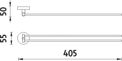 Nimco UNIX Držák na ručníky otočný, 41 cm UN 13096N-26