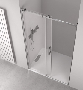 Polysan THRON SQUARE sprchové dveře 1100 mm, hranaté pojezdy, čiré sklo TL5011-5002