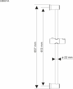 Mereo Posuvný držák sprchy 600 mm CB931A