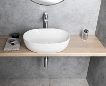 Aqualine Keramické umyvadlo na desku 49x36 cm, bílá CA490