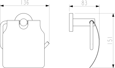 Sapho X-ROUND držák toaletního papíru, s krytem, chrom XR732