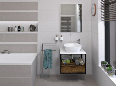 Sapho SKARA deska Rockstone 595x12x470 mm, bílá mat CG022-0101