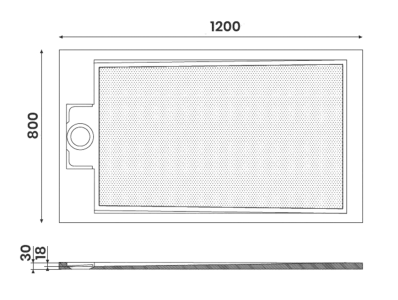 Gelco EMA sprchová vanička z litého mramoru, obdélník 120x80cm, bílá PE12080