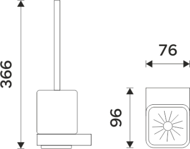 Nimco NIKAU Toaletní WC kartáč NK 30094KN-26