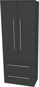 Mereo Bino, koupelnová skříňka vysoká 163 cm, dvojitá, Multidecor, Šedý antracit CN699SEAN