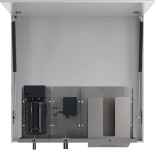 NOFER TOWEL zrcadlová skříňka 1000 mm se senzorovým dávkovačem mýdla, vodovodní baterií a zásobníkem na papírové ručníky MUM000118