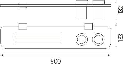 Nimco IXI police Police se sklenkami na kartáčky Ki X360-58DW-26
