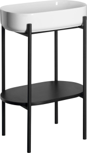 Sapho PUNO podstavec s umyvadlem 550x860x360mm, černá SKA570-2-01