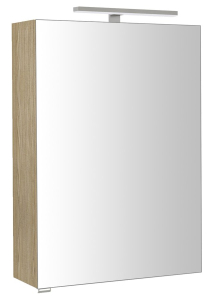Sapho RIWA galerka s LED osvětlením, 50x70x17cm, jilm bardini RIW050-0013