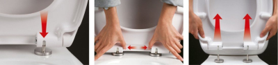 Aqualine DONA WC sedátko, Soft Close, Easy Take, bílá FD121