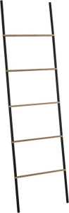 Gedy KENTA sušák ručníků na opření 450x1610x21mm, černá/bambus 303141