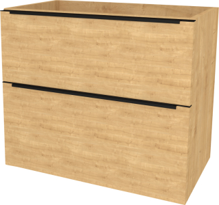 Mereo Mailo, koupelnová skříňka 81 cm, černé madlo, Multidecor, Dub Arlington CN591SBDARL