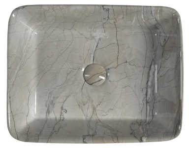 Sapho DALMA keramické umyvadlo na desku, 48x38 cm, grigio MM513