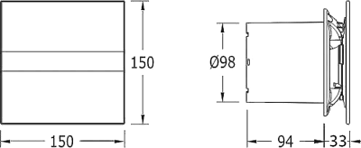 Cata E-100 G koupelnový ventilátor axiální, 8W, potrubí 100mm, bílá 00900000