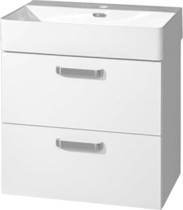 Mereo Leny, koupelnová skříňka s keramickým umyvadlem 60 cm, bíla CN811