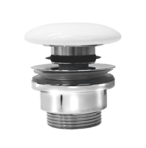 GSI GSI umyvadlová výpust 5/4“, click-clack, keramická zátka, 5-65mm, bílá ExtraGlaze PCS11