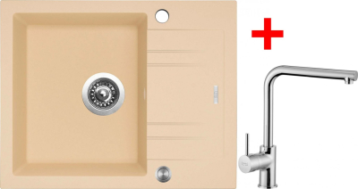 Granitový dřez Sinks LINEA 600 XC Sahara + Elka G1850XC