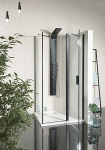 Polysan ZOOM LINE BLACK sprchové dveře 1300mm, čiré sklo ZL1313B