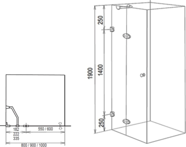 Mereo Sprchové dveře, Fantasy, 80x190 cm, chrom ALU, sklo Čiré CK10120E