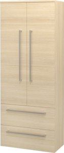Mereo Bino, koupelnová skříňka vysoká, dvojitá 163 cm, dub Sand Barbera CN639