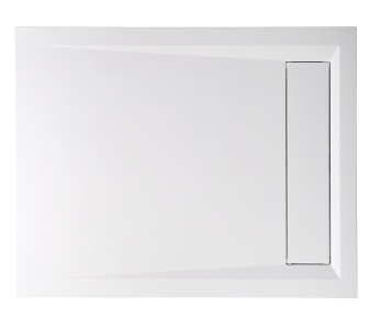 Polysan VARESA sprchová vanička z litého mramoru se záklopem, obdélník 100x80cm, bílá 71605