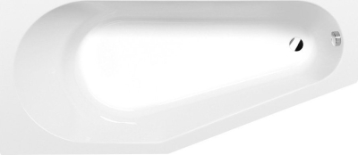 Polysan TIGRA L asymetrická vana 150x75x46cm, bílá 72928