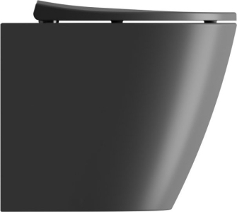 GSI MODO WC mísa stojící, Swirlflush, 37x52cm, spodní/zadní odpad, černá dual-mat 981026