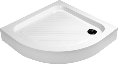 Aqualine Sprchová samonosná vanička akrylátová, čtvrtkruh 80x80x15cm BTTR80
