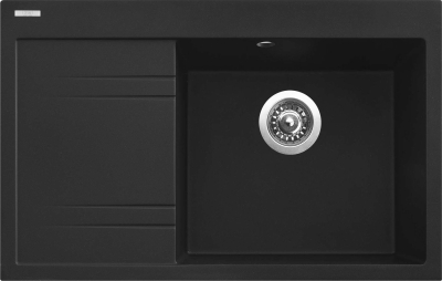 Granitový dřez Sinks RIM 780 P Metalblack + Elka černá matná G6374