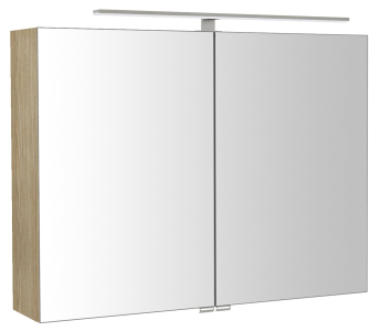 Sapho RIWA galerka s LED osvětlením, 81x70x17cm, jilm bardini RIW080-0013