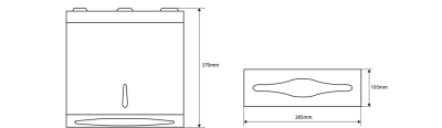 Sapho Zásobník na papírové ručníky 285x370x105mm, nerez lesk XP048