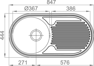 Nerezový dřez Sinks SEMIDUETO 847 V 0,6mm matný RDSEM8474446V